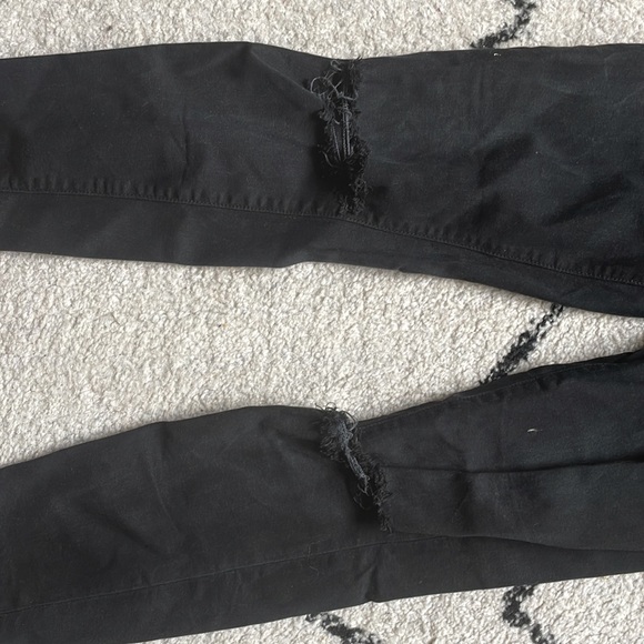 SP Black Ripped Knee High Waisted Skinny Jeans - Picture 2 of 4